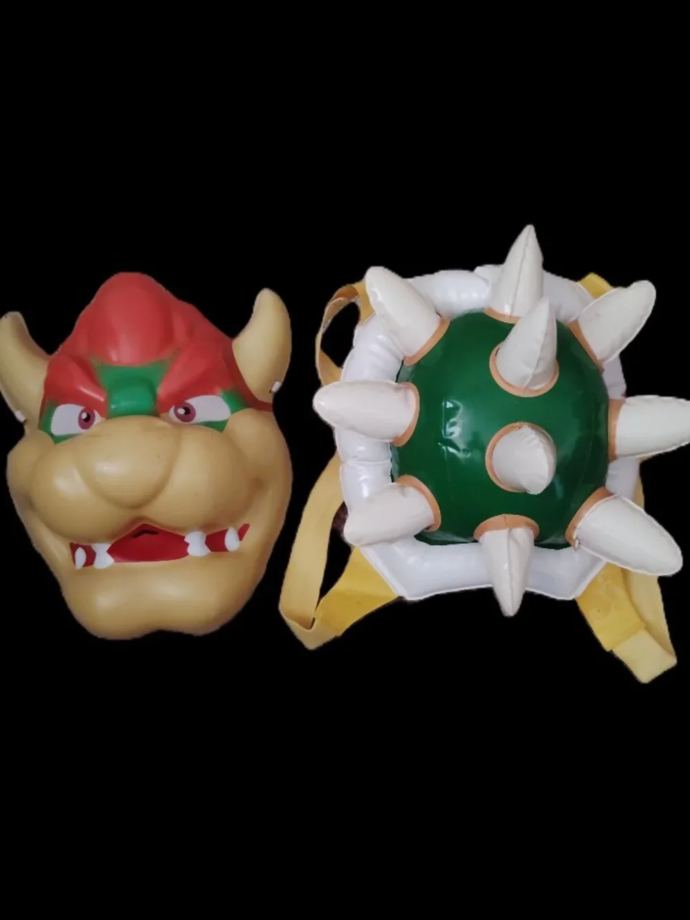 SUPER MARIO BROTHERS BOWSER MASK & SHELL BACKPACK COSPLAY HALLOWEEN COSTUME KIDS